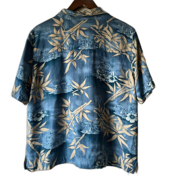 Vintage Hawaiian Shirt - Tahiti Reef Club - Rayon Island Print Button Down XL - Picture 2 of 4
